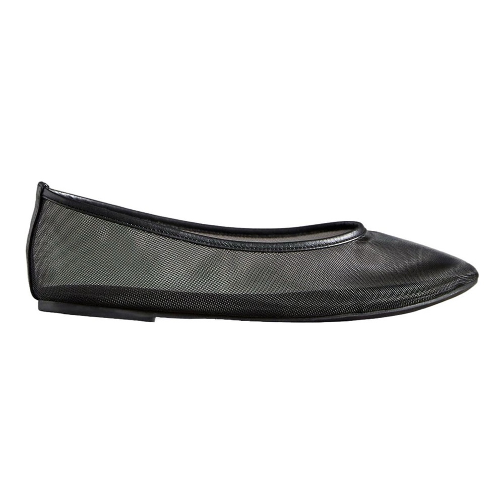 Anthropologie Black Mesh Ballet Flats